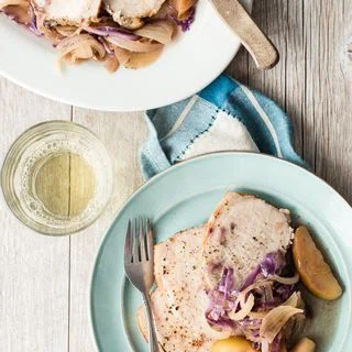 Slow Cooker Pork Roast with Apples and Onions