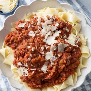 Lentil Mushroom Bolognese