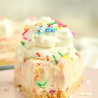No-Bake Birthday Cake Cheesecake