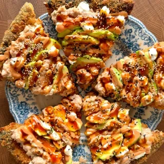 Crunchy Tuna Sushi Pizza