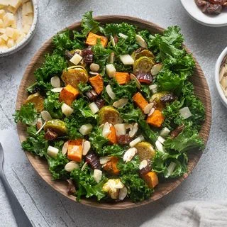 Winter Roasted Vegetable Kale Salad