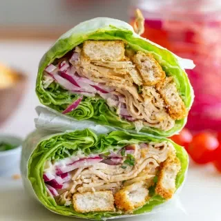Caesar Tofu Lettuce Wraps