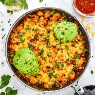 One-Pan Soy Chorizo Gnocchi Skillet
