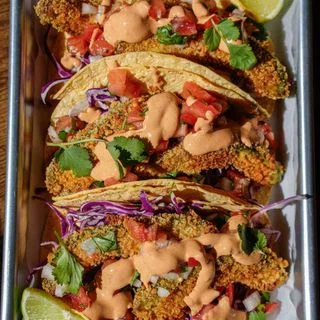 Crispy Avocado Tacos with Chipotle Crema