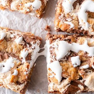 Chewy and Gooey Brown Butter S'mores Blondies
