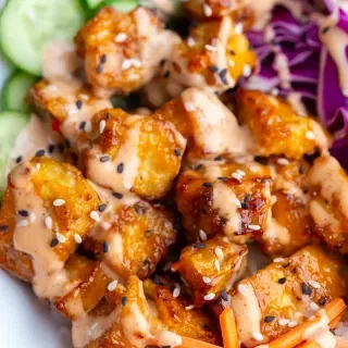 Bang Bang Tofu (Air Fryer or Pan Fried)