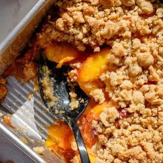 Homemade Peach Crumble
