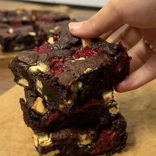 Raspberry White Chocolate Brownies