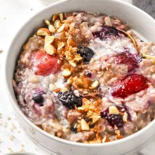 Stovetop Triple Berry Egg White Oatmeal