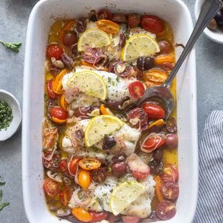 Mediterranean Baked Cod
