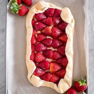 Strawberry Galette with an Oat Crumble Topping