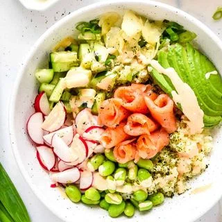 Easy Smoked Salmon Rice Bowls