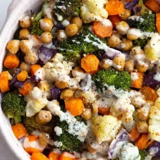 Roasted Veggie Bowls with Lemon Tahini Sauce