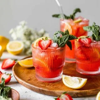 Spiked Strawberry Lemonade (with Bourbon or Vodka!)