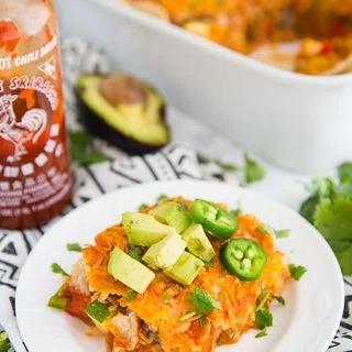 Loaded Veggie Enchilada Casserole