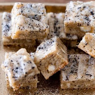 Brown Butter Earl Grey White Chocolate Blondies