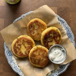 Potato Stuffed Cheesy Beef Pockets