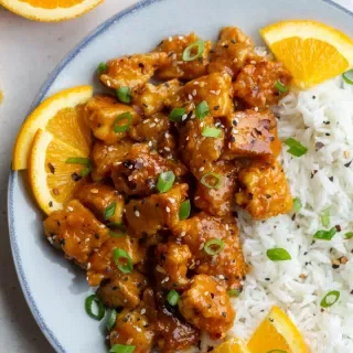 Crispy Orange Tofu (vegan)