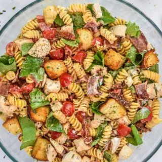 Make-Ahead Chicken Club Pasta Salad