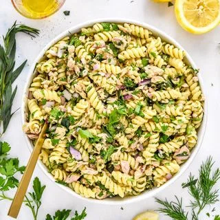 Lemon Vinaigrette Tuna Pasta Salad