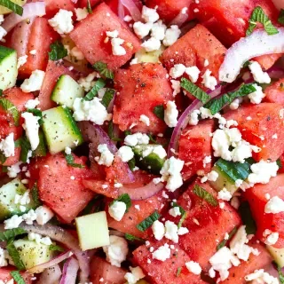 Watermelon Feta Mint Salad