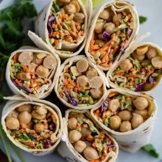 Peanut Chickpea Wraps