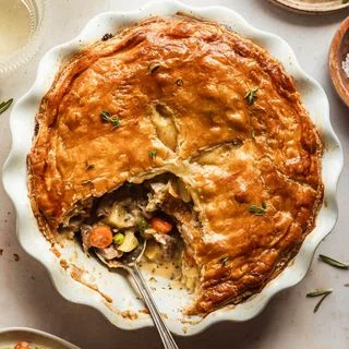 Easy Turkey Pot Pie with Puff Pastry