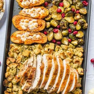 Sheet Pan Thanksgiving Dinner for 2