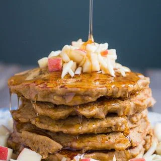 Apple Cinnamon Protein Pancakes