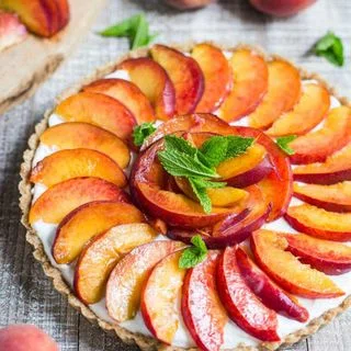 No Bake Peach Pie (V + GF)