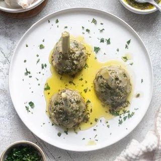 Roman Artichokes (Carciofi alla Romana)