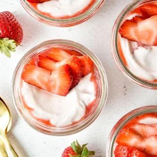 Strawberry Whipped Yogurt Cups