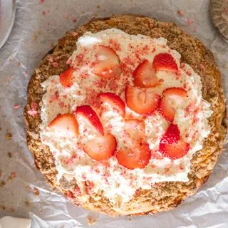Brown Butter Strawberry Shortcake Coffee Cake