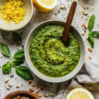 Lemon Pesto with Basil
