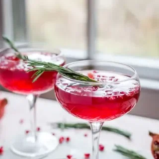 Pomegranate Champagne Cocktail