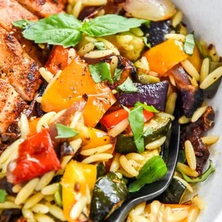 Roasted Vegetable Orzo Salad
