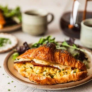 Sheet Pan Bacon, Egg, and Cheese Croissant Sandwiches
