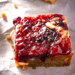 Brown Butter Mixed Berry Blondies With White Chocolate