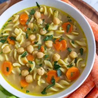Crock-Pot Chickpea Noodle Soup