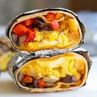 Easy Vegetarian Breakfast Burritos (Freezer-Friendly & Protein-Packed!)