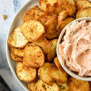 Air Fryer Everything Bagel Chips