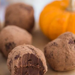 Dark Chocolate Pumpkin Truffles
