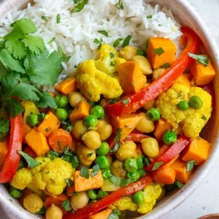Chickpea & Sweet Potato Coconut Curry