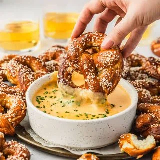 Easy Beer Cheese Dipping Sauce for Pretzels