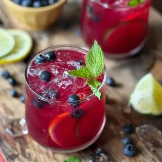 Blueberry Smash Mocktail