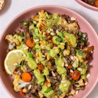 Lentil Salad with Warm Vegetables