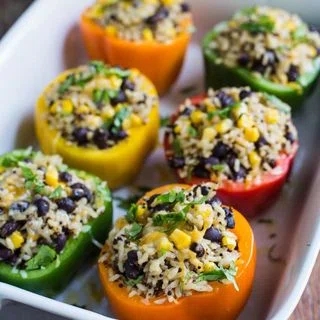 Burrito Bowl Stuffed Peppers