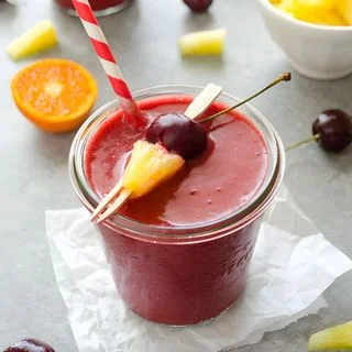 3-Ingredient Pineapple Cherry Smoothie