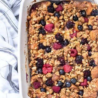 Berry Overnight French Toast Casserole