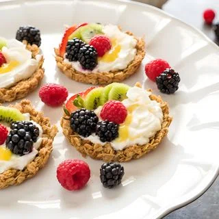 Breakfast Fruit Tarts with Granola Crust